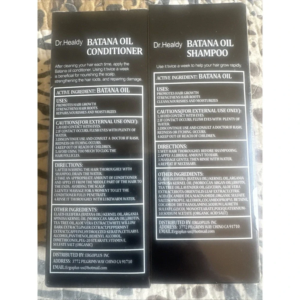 Dr. Healdy Batana Oil Shampoo and Conditioner Set - for Hair Growth- New In Box-